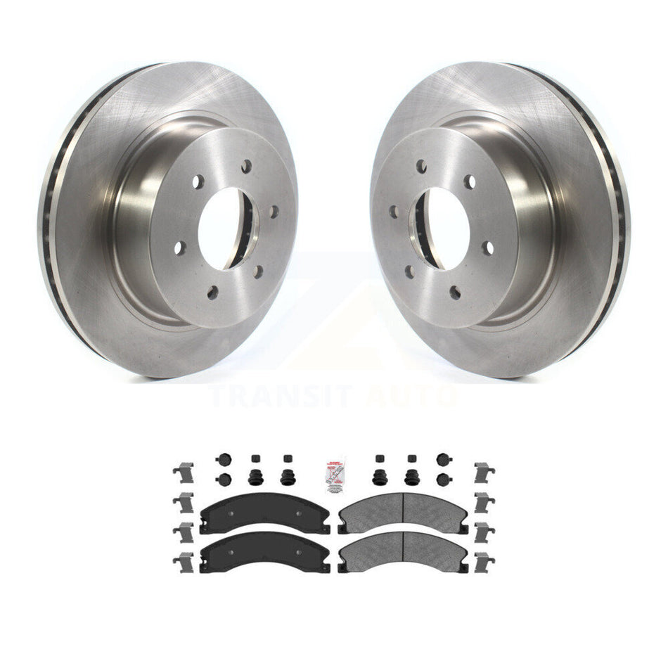Front Disc Brake Rotors And Semi-Metallic Pads Kit For 2016-2024 Nissan TITAN XD K8A-104559