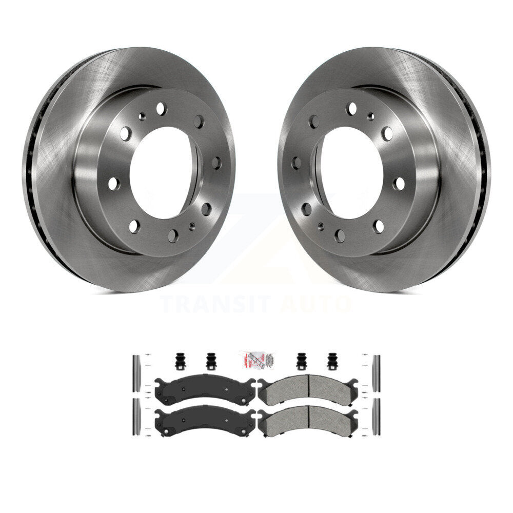 Front Brake Rotor Semi-Metallic Pad Kit For GMC Chevrolet Sierra 2500 HD Silverado Savana K8A-104577