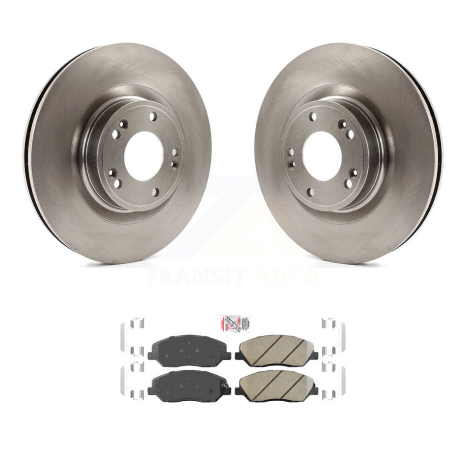 Front Disc Brake Rotors And Ceramic Pads Kit For 2009-2011 Hyundai Genesis 3.8L K8A-104585