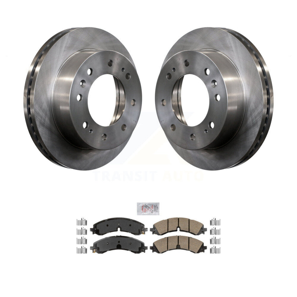 Front Disc Brake Rotors & Ceramic Pad Kit For GMC Chevrolet Sierra 2500 HD Silverado 3500 K8A-104606