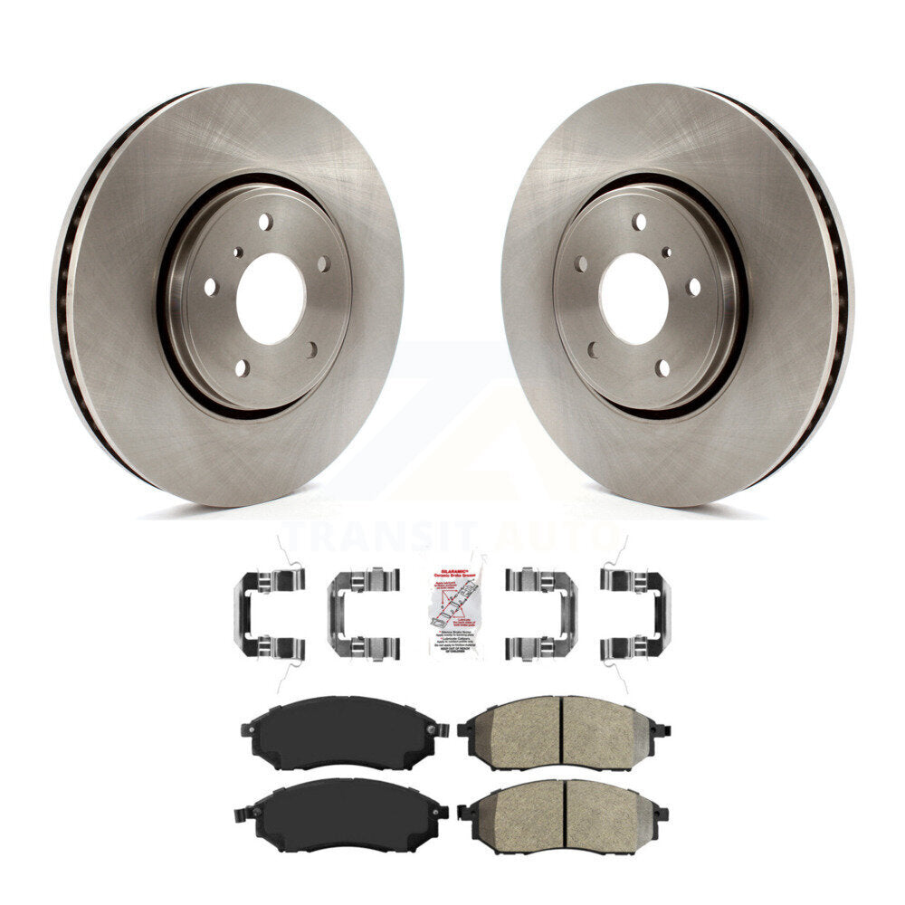 Front Disc Brake Rotors And Semi-Metallic Pads Kit For INFINITI FX35 FX37 FX45 K8A-104640