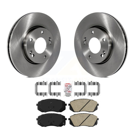 Front Disc Brake Rotors And Ceramic Pads Kit For 2007-2009 Kia Rondo K8A-104654