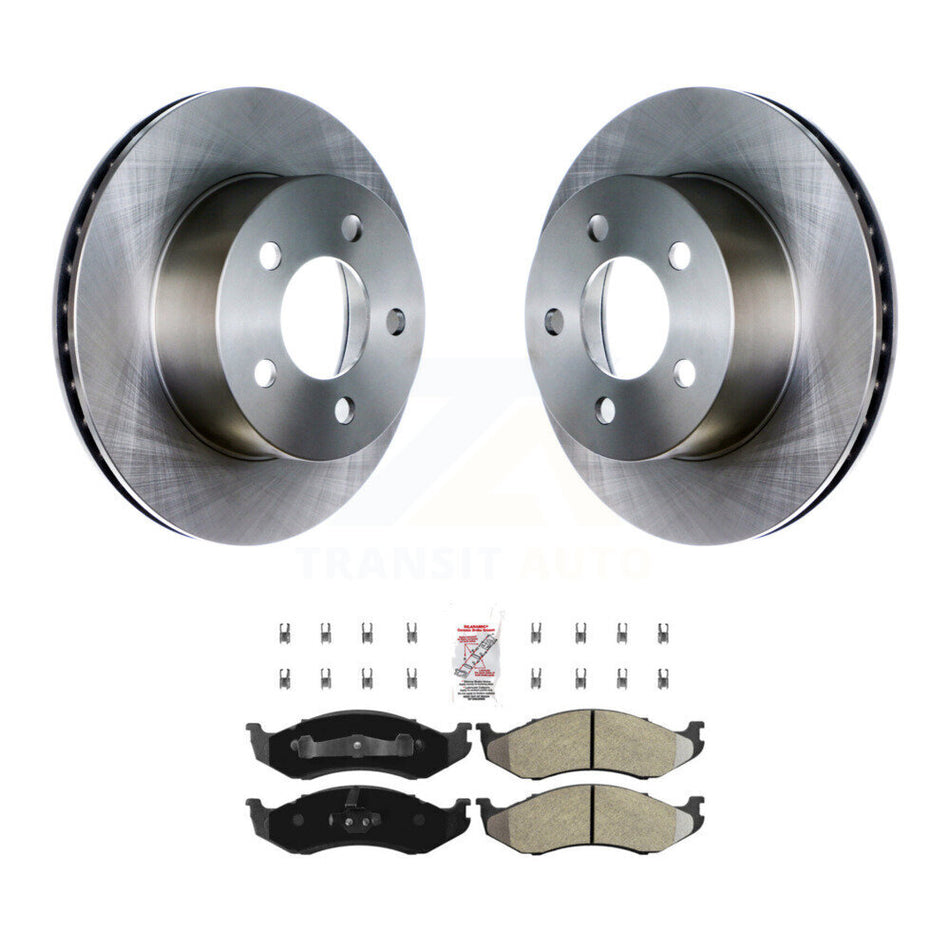 Front Disc Brake Rotor Semi-Metallic Pad Kit For Jeep Wrangler Cherokee Grand Comanche TJ K8A-104700