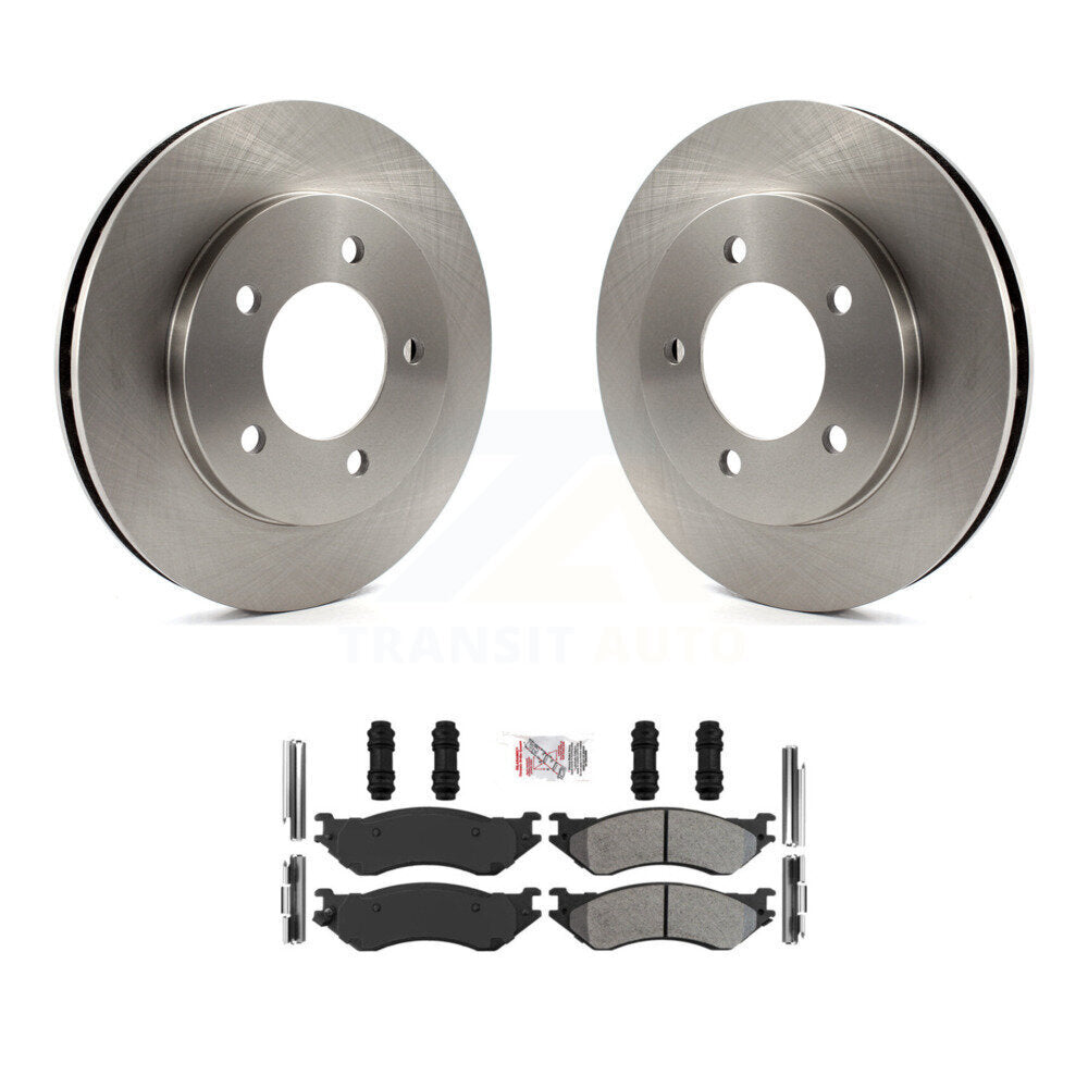 Front Disc Brake Rotors & Semi-Metallic Pad Kit For Ford Expedition Lincoln Navigator 4WD K8A-104740
