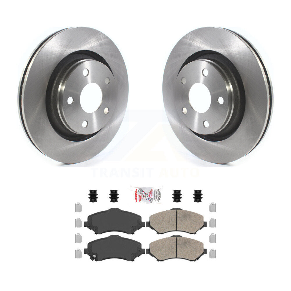 Front Brake Rotor Ceramic Pad Kit For 13-17 Jeep Wrangler With 332mm Diameter K8A-104753