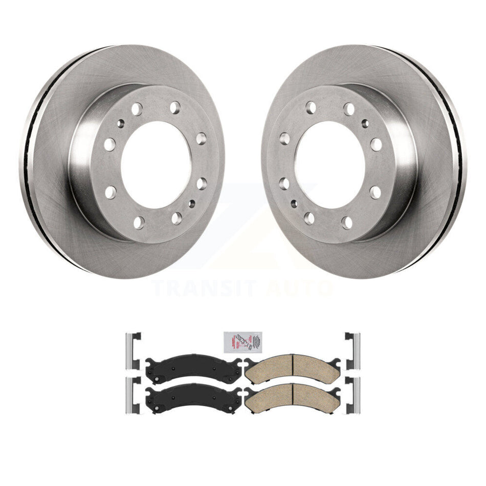 Front Brake Rotors Ceramic Pad Kit For GMC Chevrolet Savana 3500 Express Sierra Silverado K8A-104761