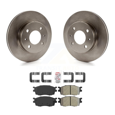 Front Disc Brake Rotors And Semi-Metallic Pads Kit For 2006 Hyundai Accent Hatchback K8A-104773