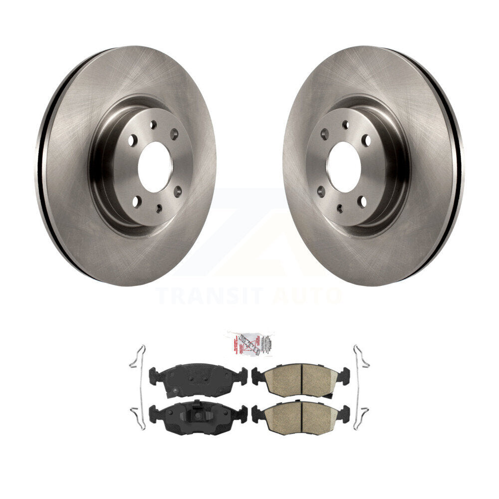 Front Disc Brake Rotors And Ceramic Pads Kit For Fiat 500 K8A-104799