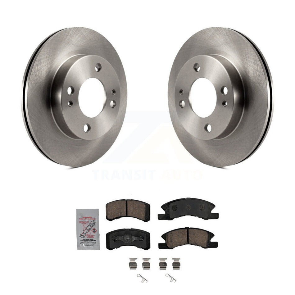 Front Disc Brake Rotors And Ceramic Pads Kit For 2014-2015 Mitsubishi Mirage K8A-104809