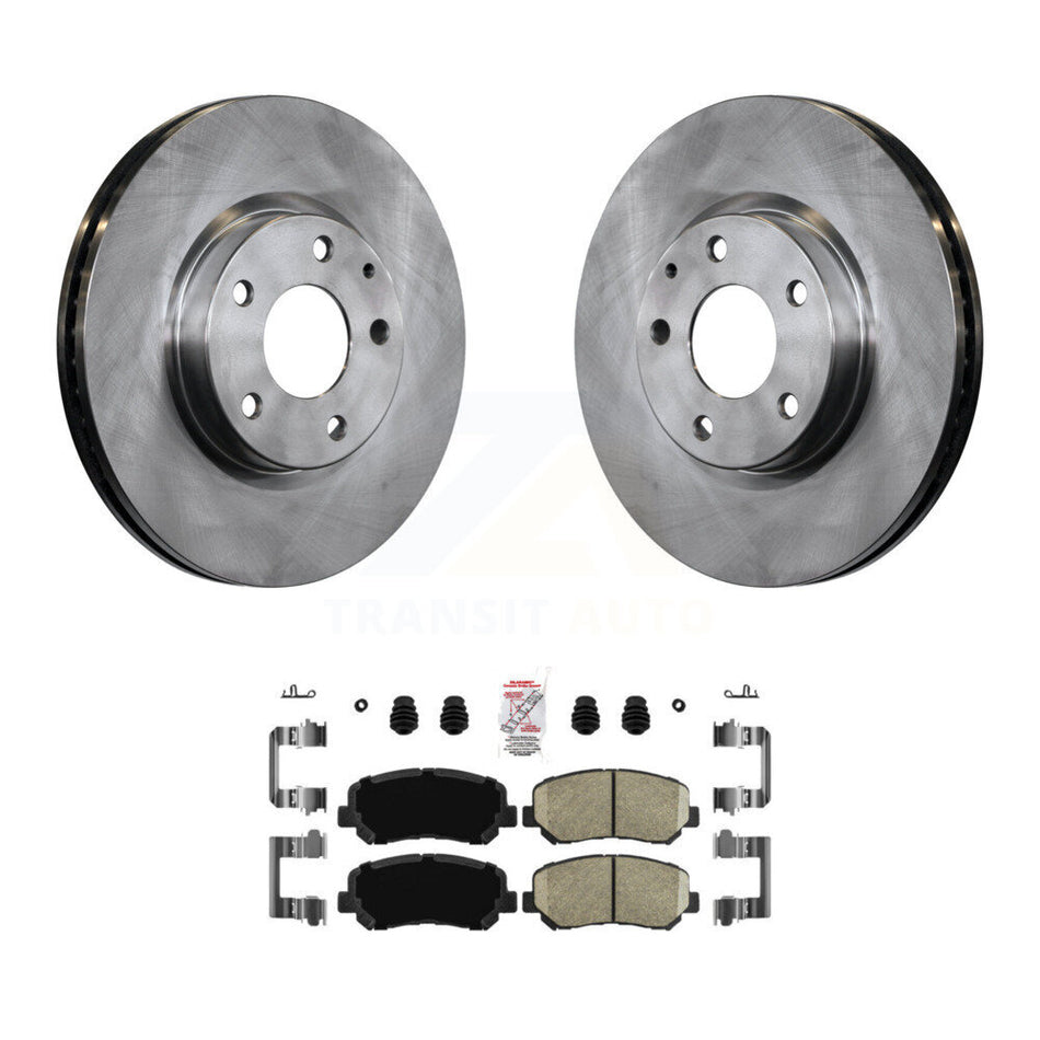 Front Disc Brake Rotors And Ceramic Pads Kit For 2013-2015 Mazda CX-5 K8A-104823