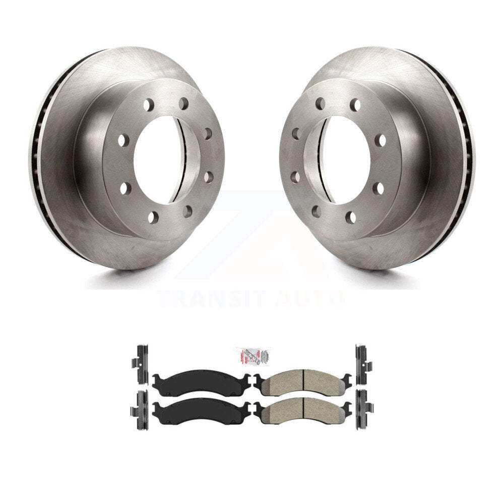 Front Disc Brake Rotors And Semi-Metallic Pads Kit For Dodge Ram 2500 3500 Van K8A-104857