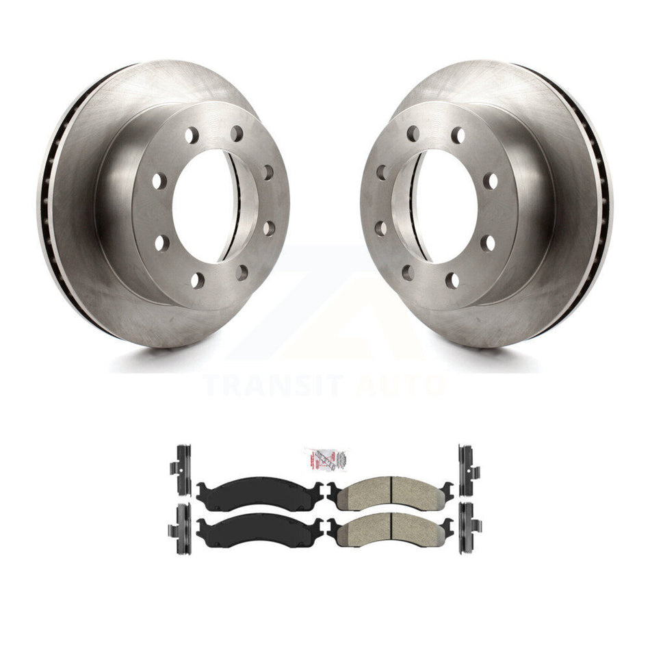 Front Disc Brake Rotors And Semi-Metallic Pads Kit For Dodge Ram 2500 3500 Van K8A-104857
