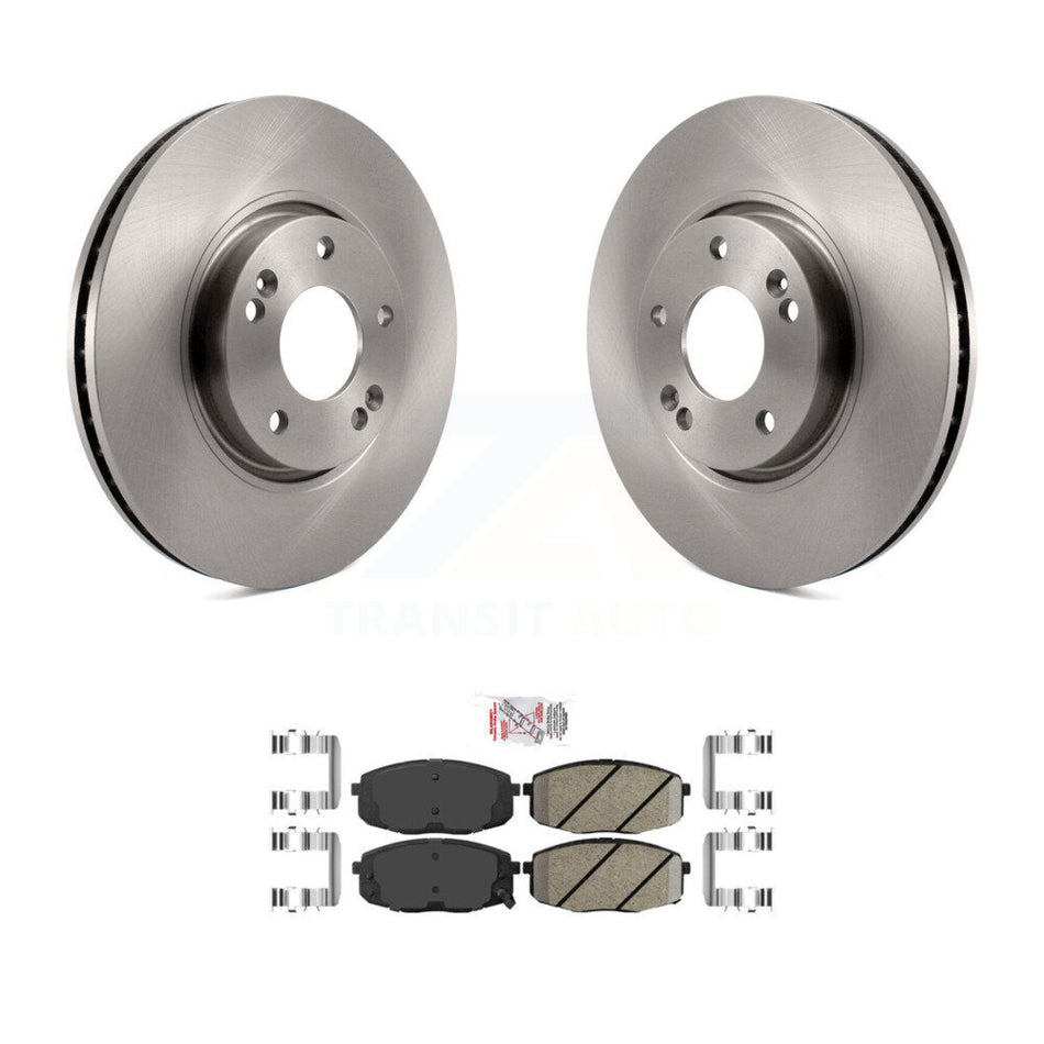 Front Disc Brake Rotors And Ceramic Pads Kit For Kia Forte Koup Forte5 K8A-104861