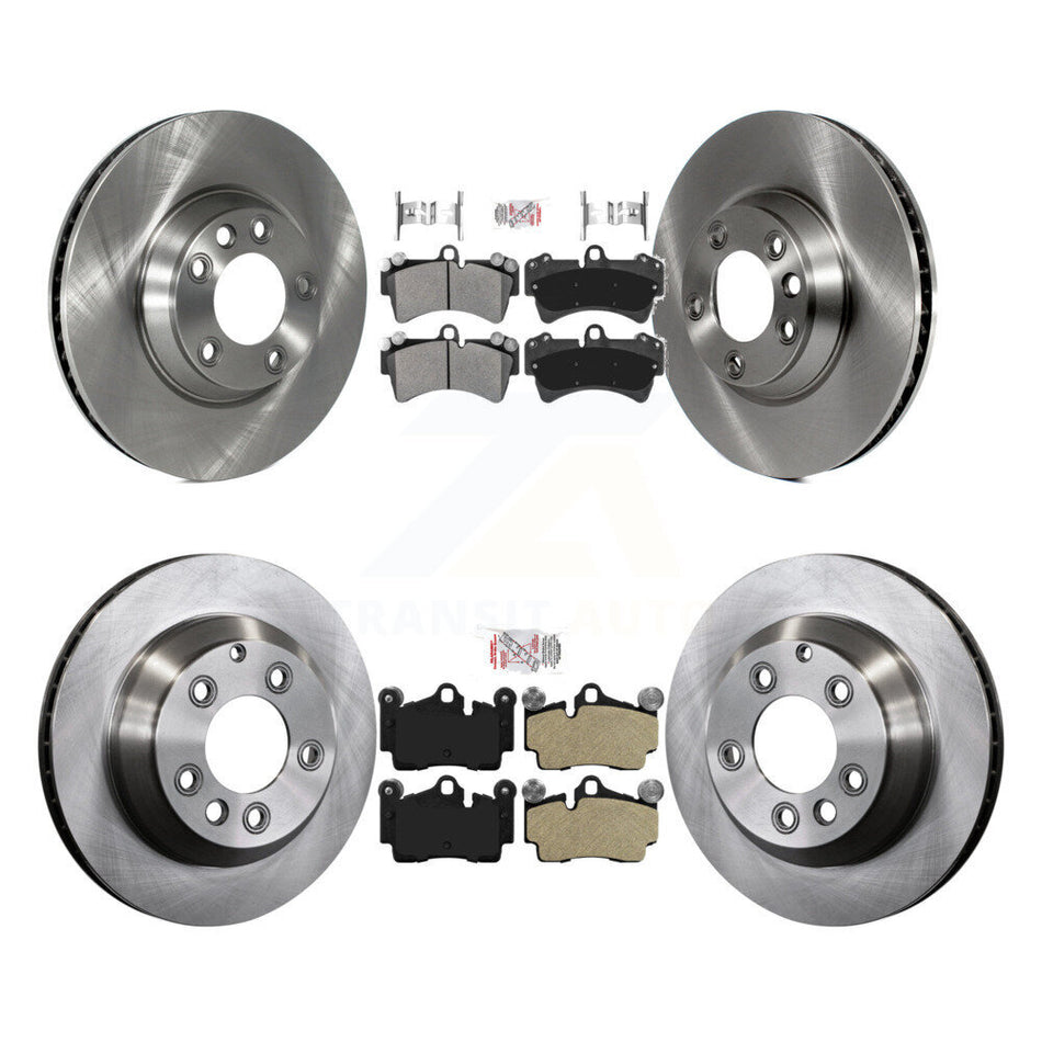 Front Rear Semi-Metallic Pad & Disc Brake Rotors Kit (6Pc) For Audi Q7 Volkswagen Touareg K8A-104885