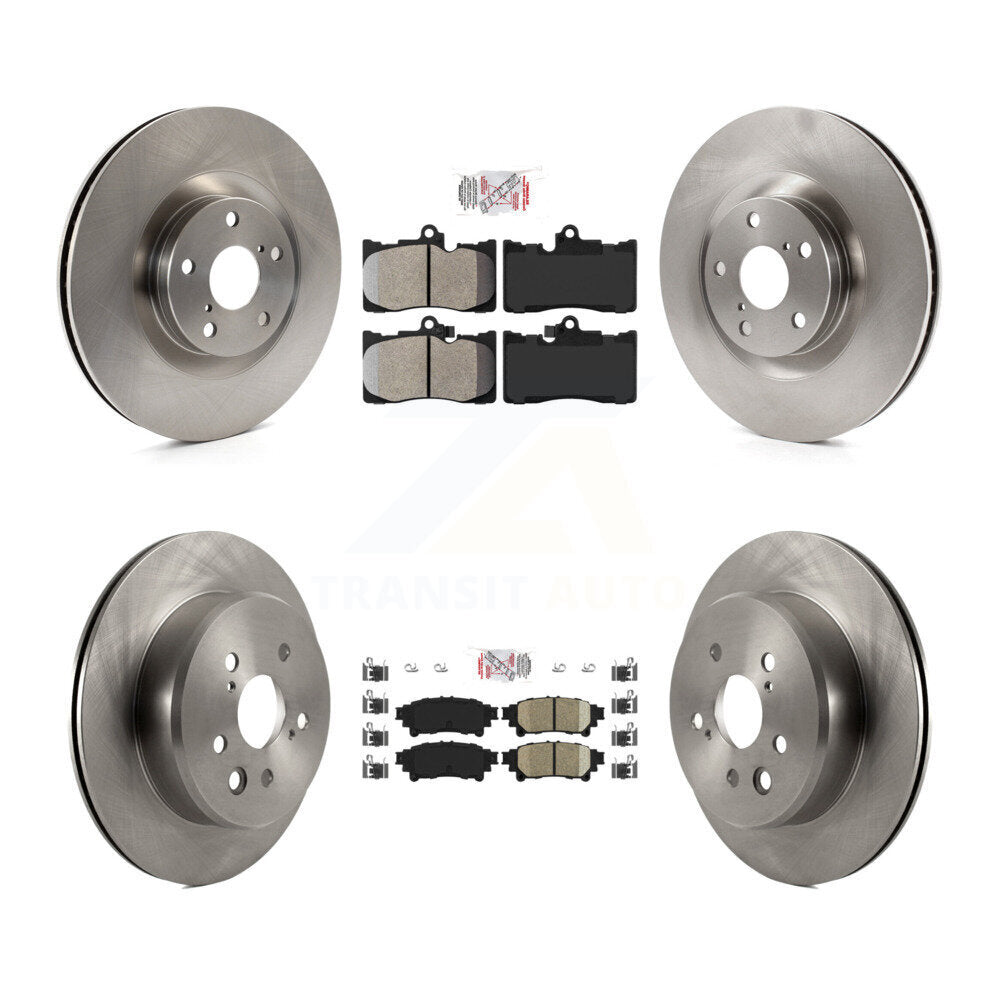 Front Semi-Metallic Rear Ceramic Pad & Brake Rotors Kit (6Pc) For Lexus IS300 IS350 GS350 K8A-104886