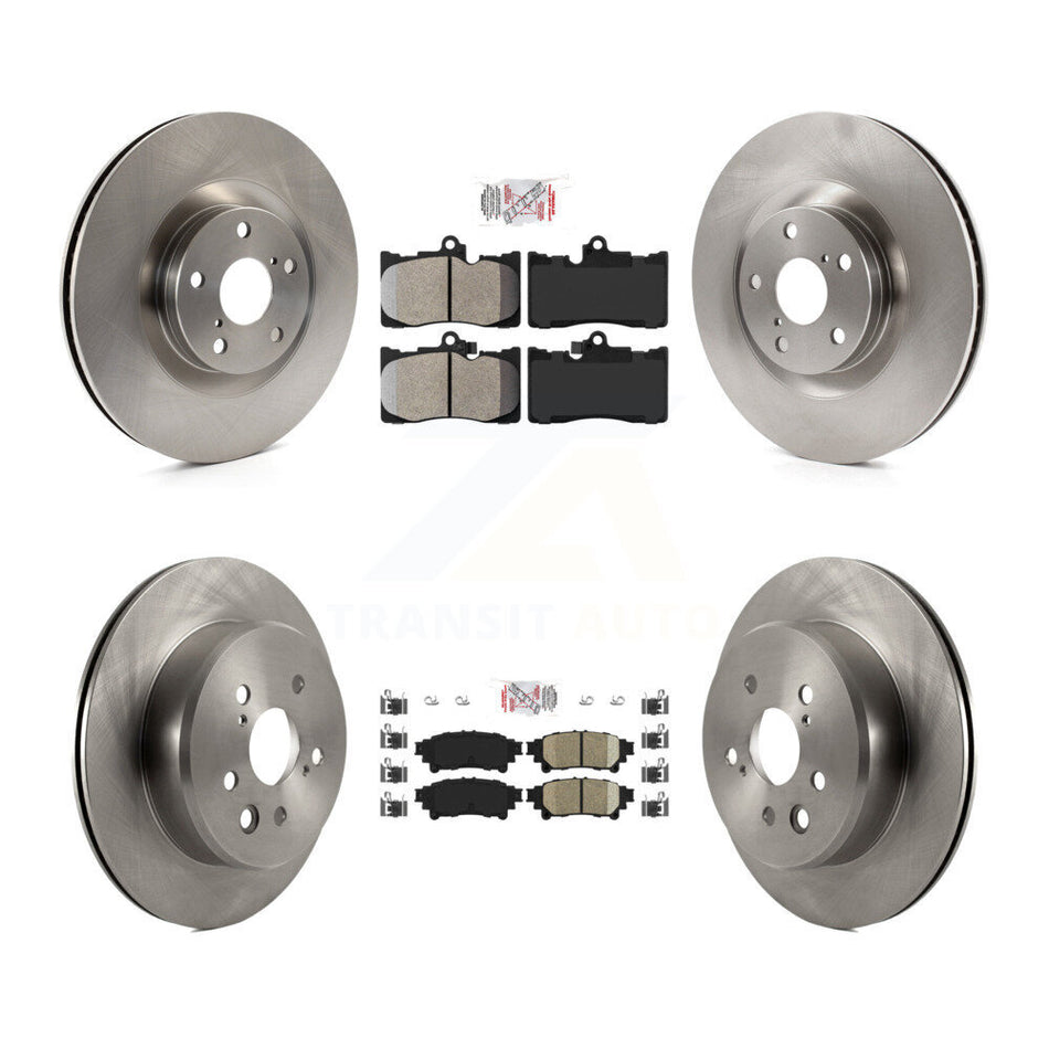 Front Semi-Metallic Rear Ceramic Pad & Brake Rotors Kit (6Pc) For Lexus IS300 IS350 GS350 K8A-104886