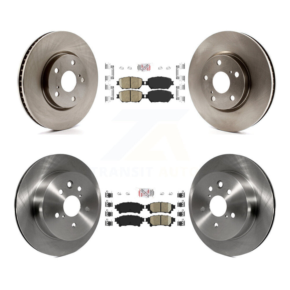 Front Rear Ceramic Pads And Disc Brake Rotors Kit (6Pc) For 2014 Lexus IS250 C F Sport K8A-104887