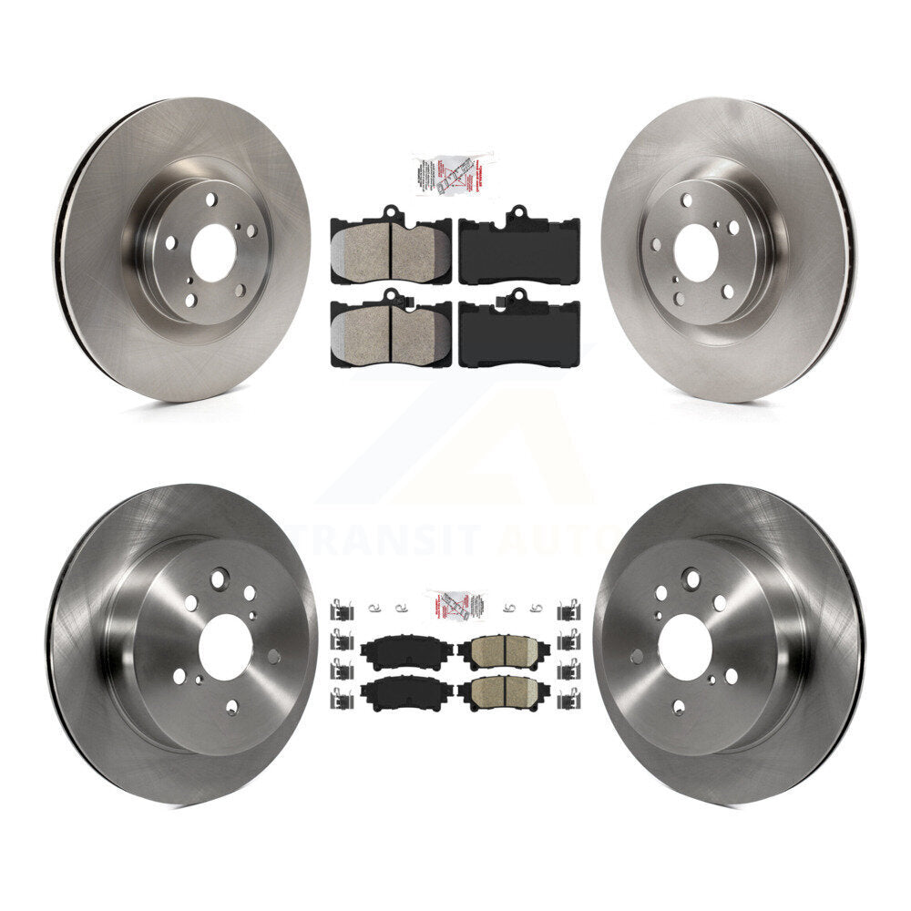 Front Semi-Metallic Rear Ceramic Pad & Brake Rotors Kit (6Pc) For Lexus IS350 C F Sport K8A-104888