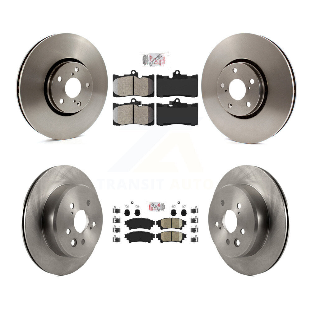 Front Semi-Metallic Rear Ceramic Pad & Brake Rotor Kit (6Pc) For Lexus IS350 IS300 IS200t K8A-104891