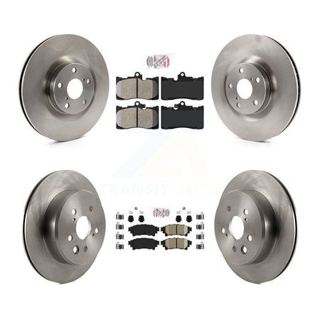 Front Semi-Metallic Rear Ceramic Pad & Brake Rotors Kit (6Pc) For Lexus IS300 IS350 GS350 K8A-104892