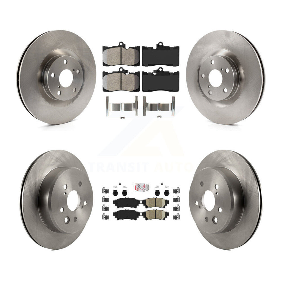 Front Semi-Metallic Rear Ceramic Pad & Brake Rotors Kit (6Pc) For Lexus IS300 IS350 GS350 K8A-104892