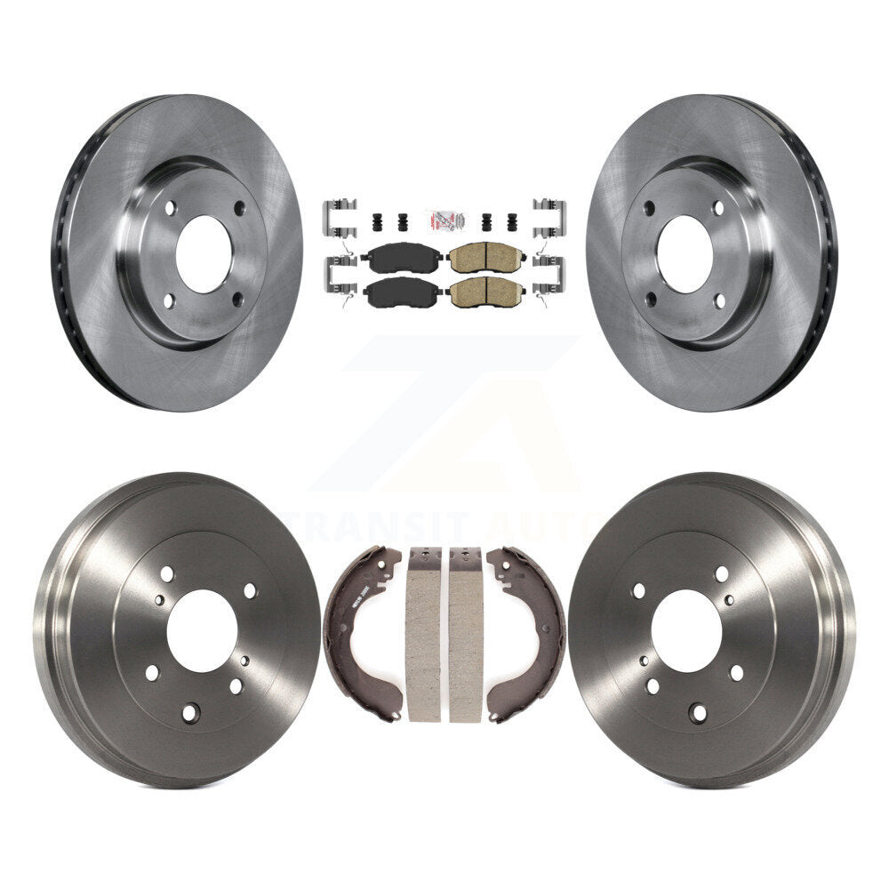 Front Rear Disc Brake Rotors Ceramic Pads And Drum Kit For Nissan Sentra Cube K8A-104905