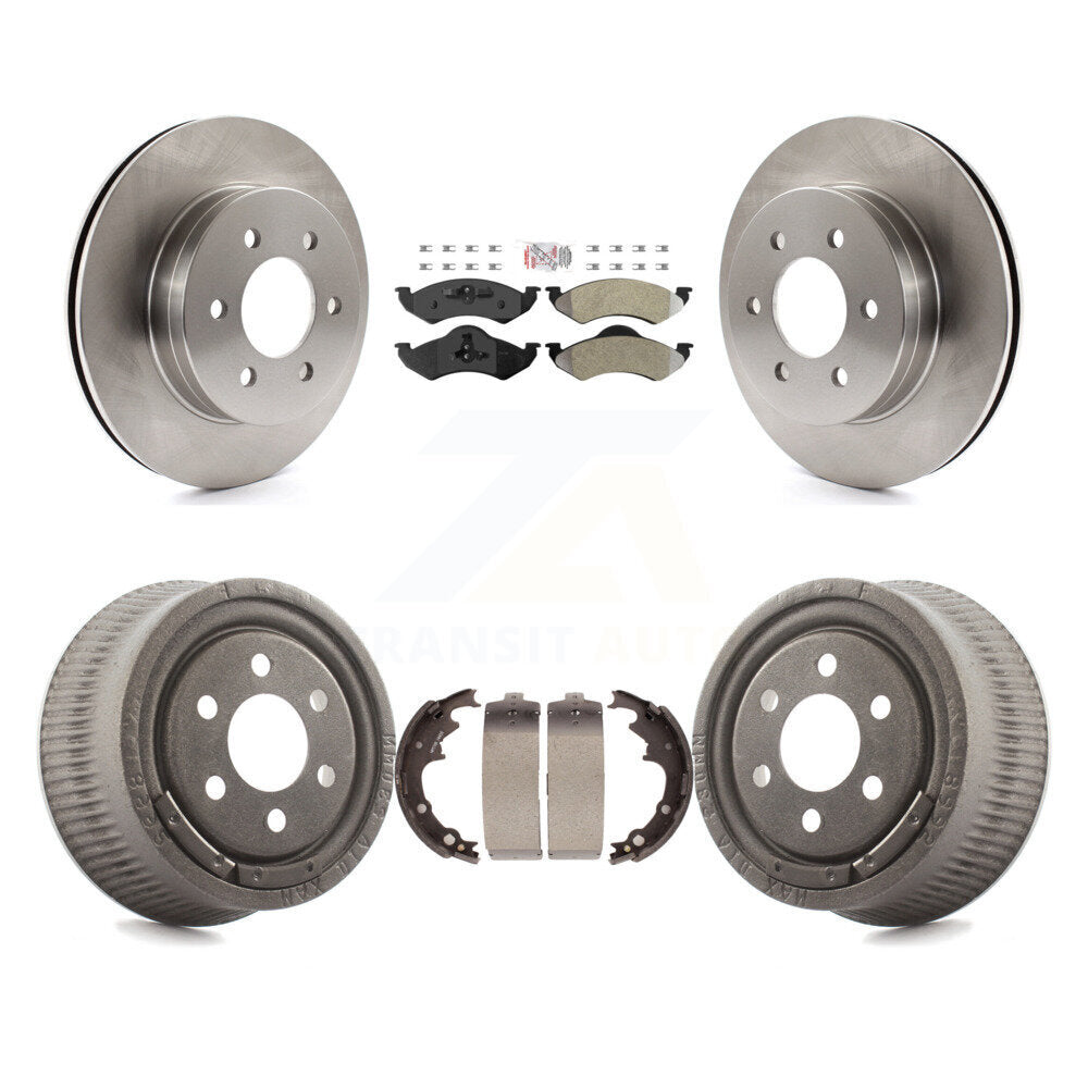 Front Rear Brake Rotors Semi-Metallic Pad Drum Kit For Dodge Dakota With 9" Diameter K8A-104906