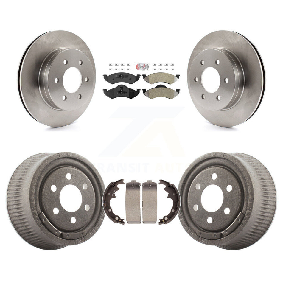 Front Rear Brake Rotors Semi-Metallic Pad Drum Kit For Dodge Dakota With 9" Diameter K8A-104906