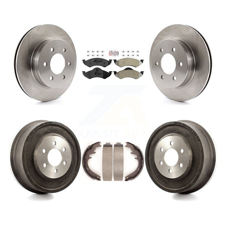 Front Rear Disc Brake Rotor Semi-Metallic Pad Drum Kit For 2000-2002 Dodge Dakota Durango K8A-104907