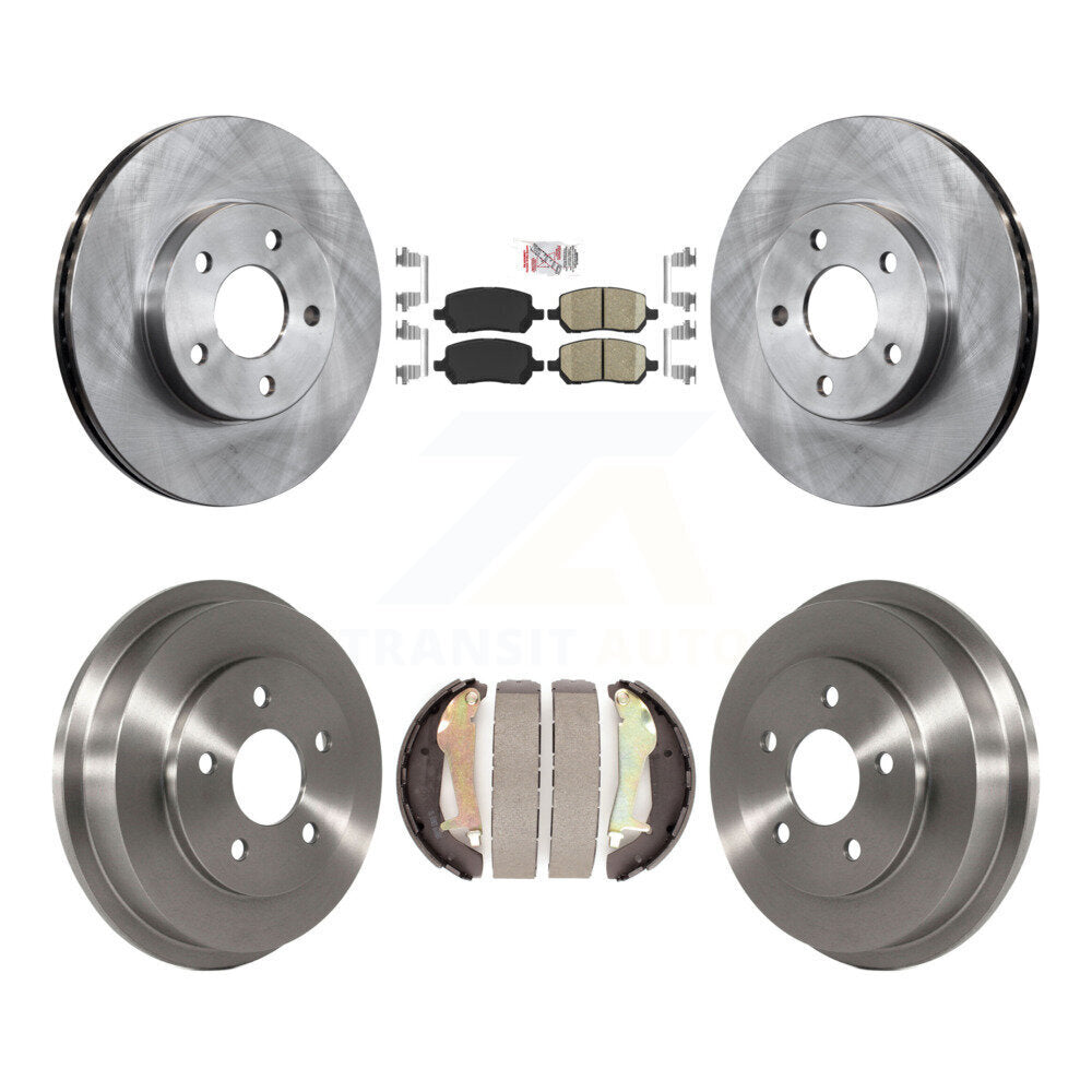 Front Rear Disc Brake Rotors Ceramic Pads And Drum Kit For Chevrolet Cobalt Pontiac G5 K8A-104915