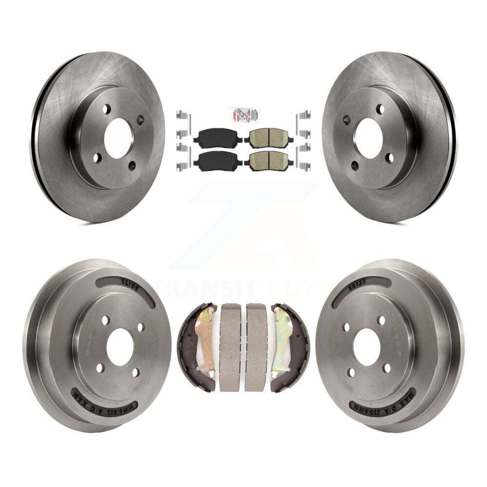 Front Rear Disc Brake Rotors Ceramic Pads And Drum Kit For Chevrolet Cobalt Pontiac G5 K8A-104916