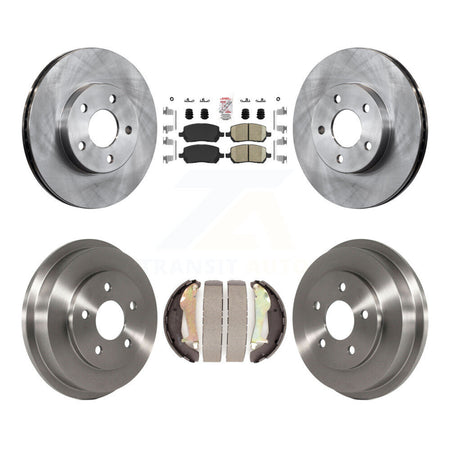 Front Rear Disc Brake Rotors Ceramic Pads And Drum Kit For Chevrolet Cobalt Pontiac G5 K8A-104917