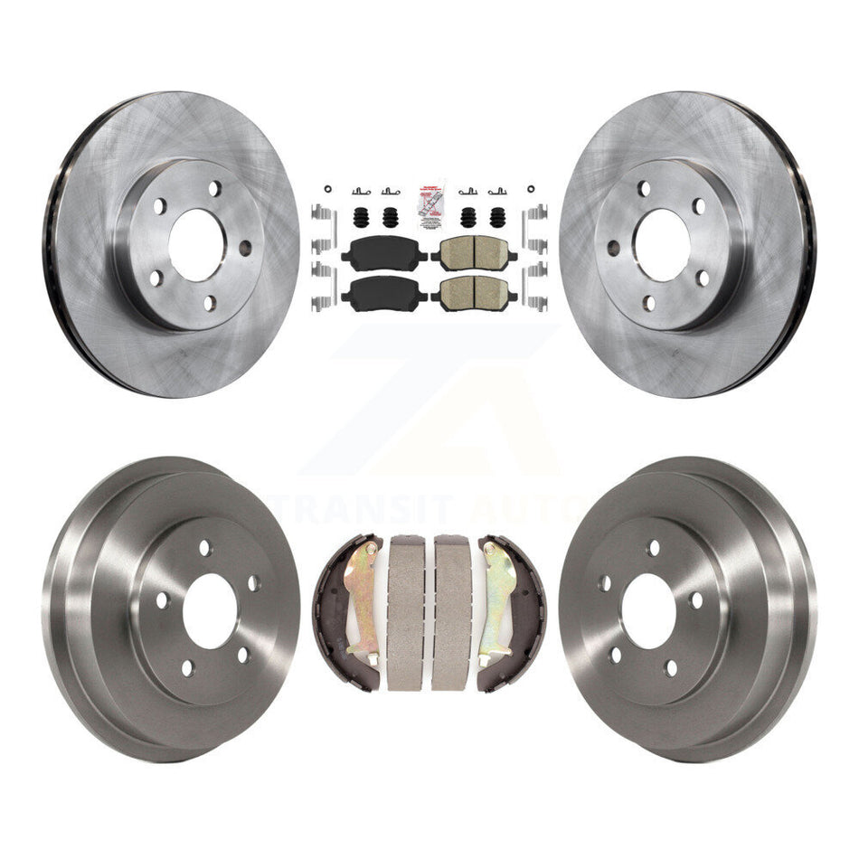 Front Rear Disc Brake Rotors Ceramic Pads And Drum Kit For Chevrolet Cobalt Pontiac G5 K8A-104917
