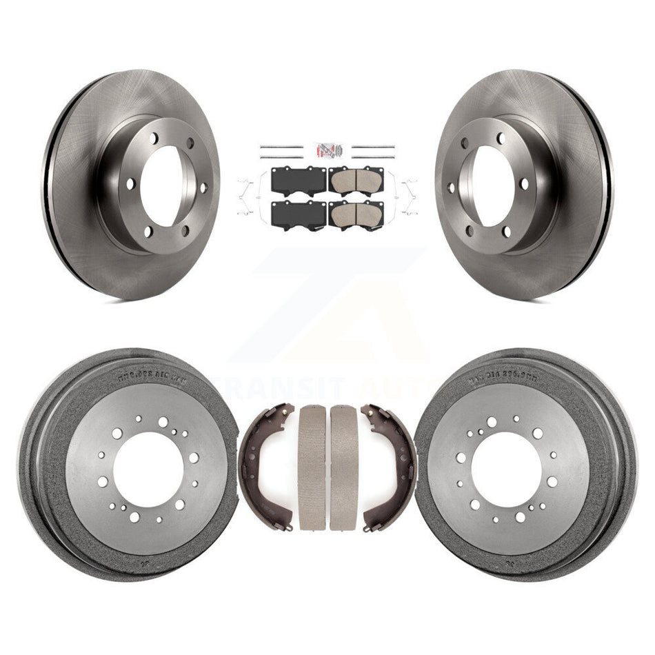 Front Rear Disc Brake Rotor Ceramic Pad Drum Kit For Toyota Tundra 5.3" Pads Plate Length K8A-104922