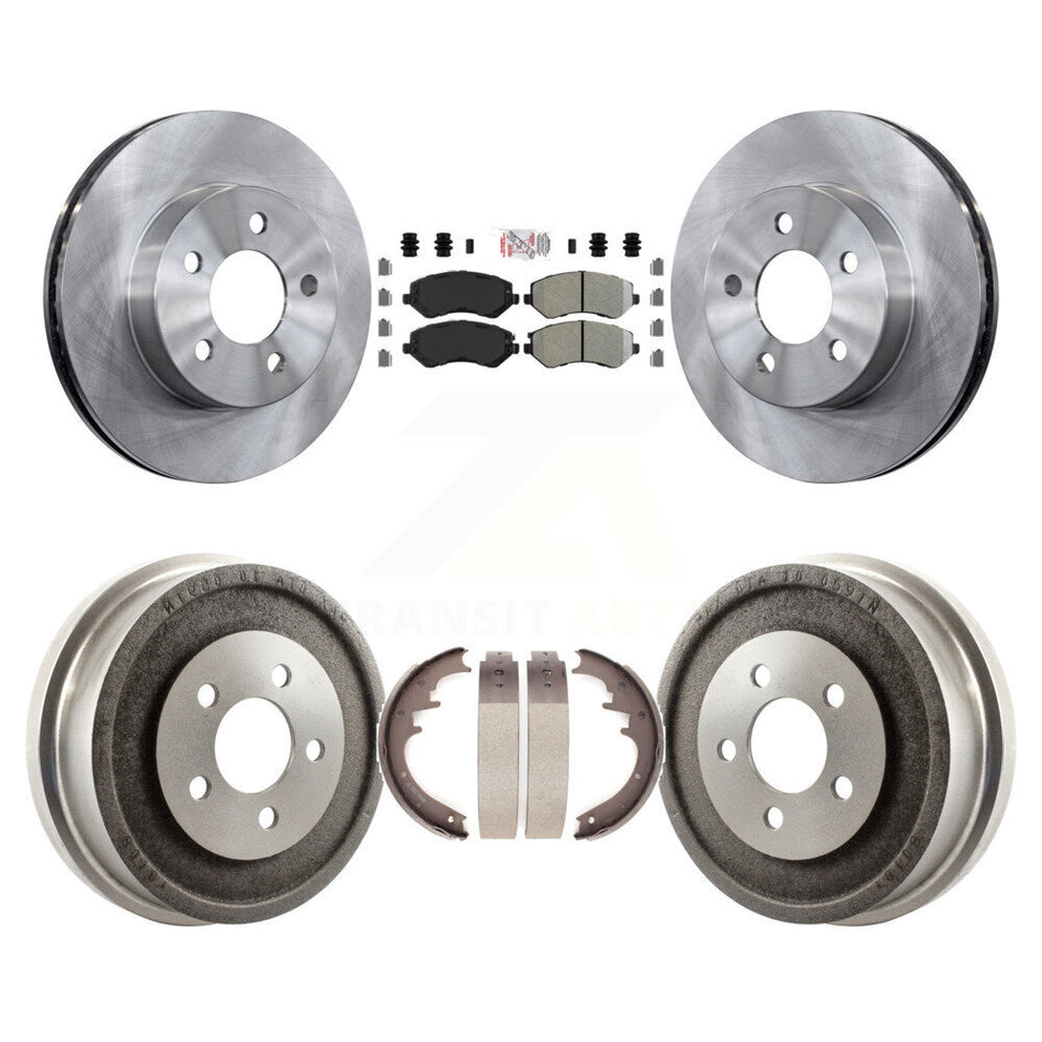 Front Rear Disc Brake Rotors Semi-Metallic Pads And Drum Kit For 2002 Jeep Liberty K8A-104926