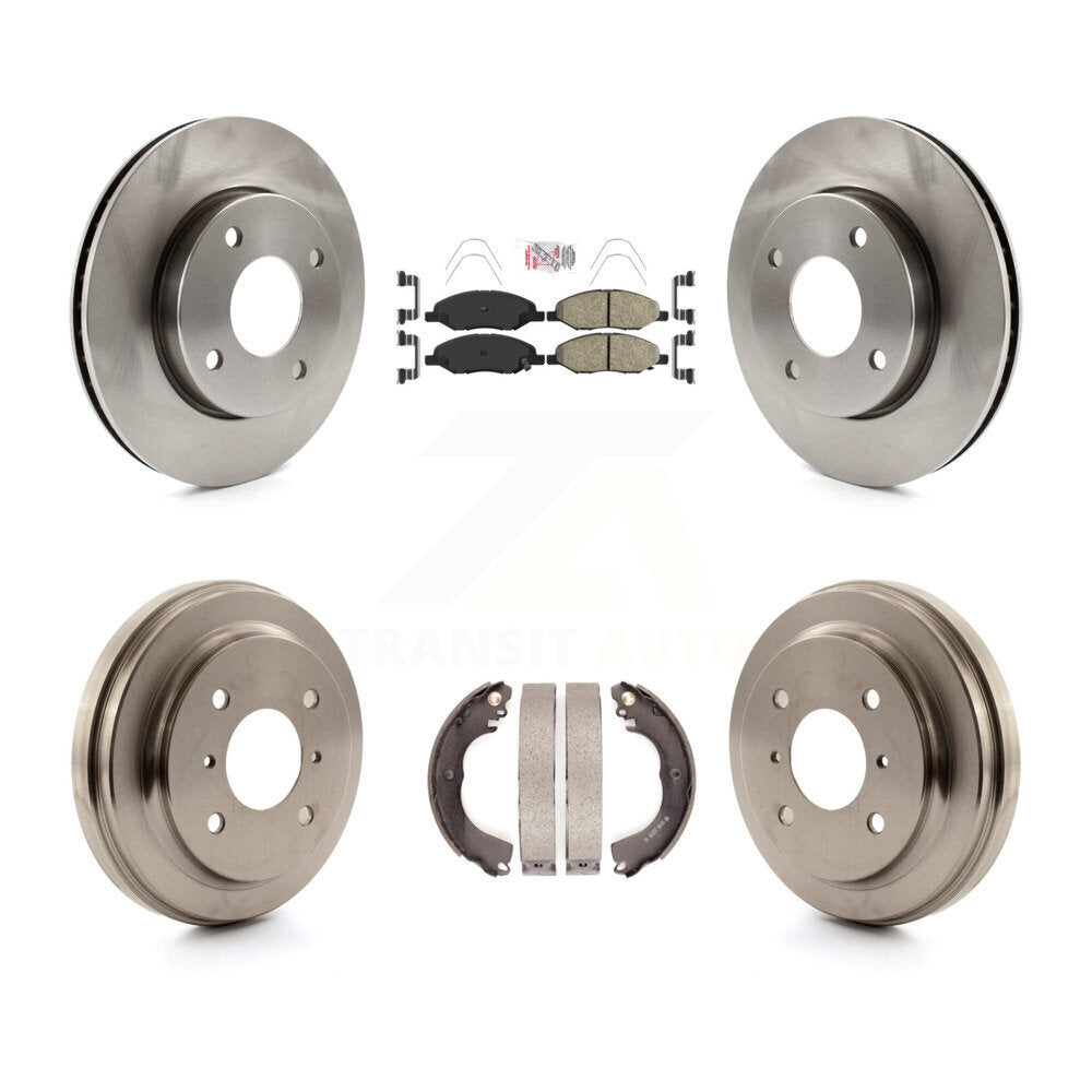 Front Rear Disc Brake Rotors Ceramic Pads And Drum Kit For 2009-2011 Nissan Versa 1.6L K8A-104927