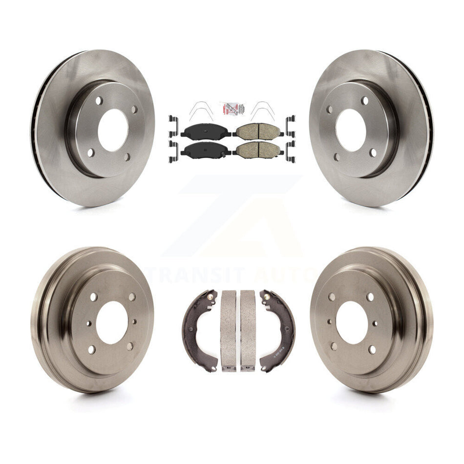 Front Rear Disc Brake Rotors Ceramic Pads And Drum Kit For 2009-2011 Nissan Versa 1.6L K8A-104927