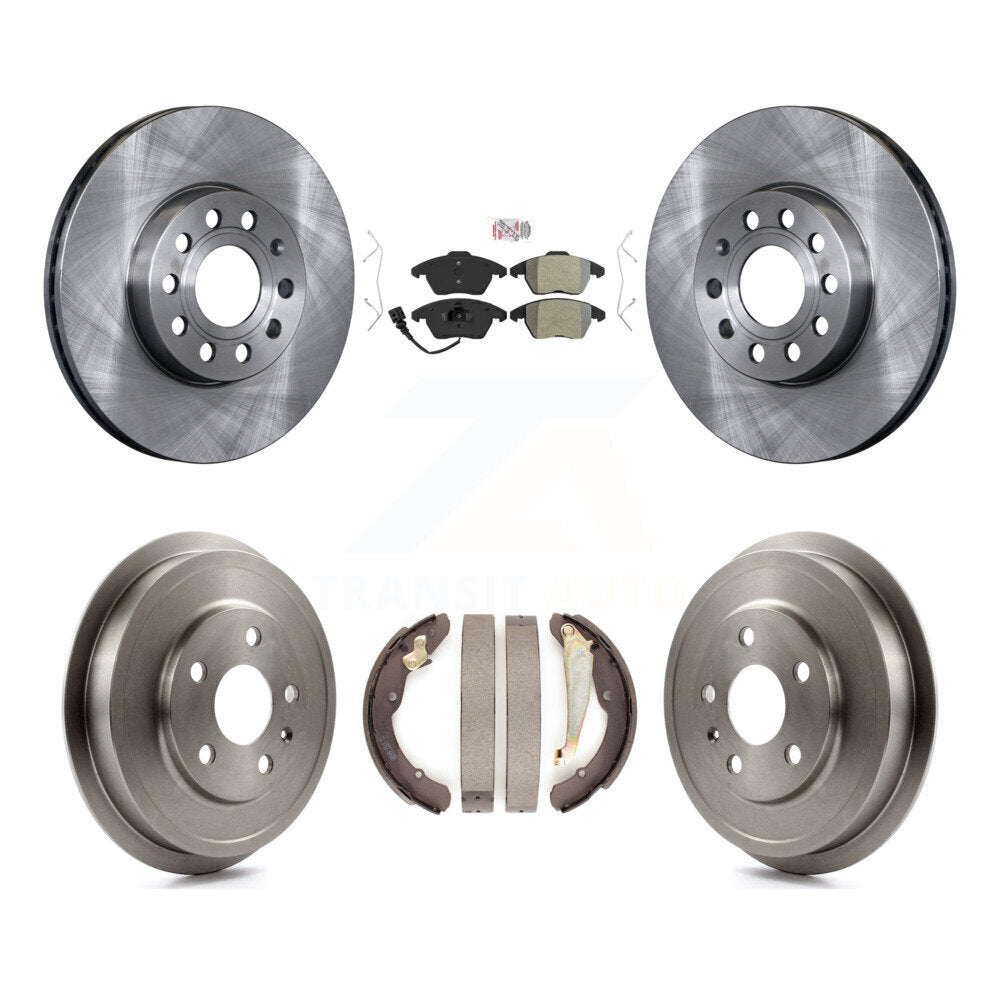 Front Rear Disc Brake Rotors Semi-Metallic Pads And Drum Kit For Volkswagen Jetta Beetle K8A-104931