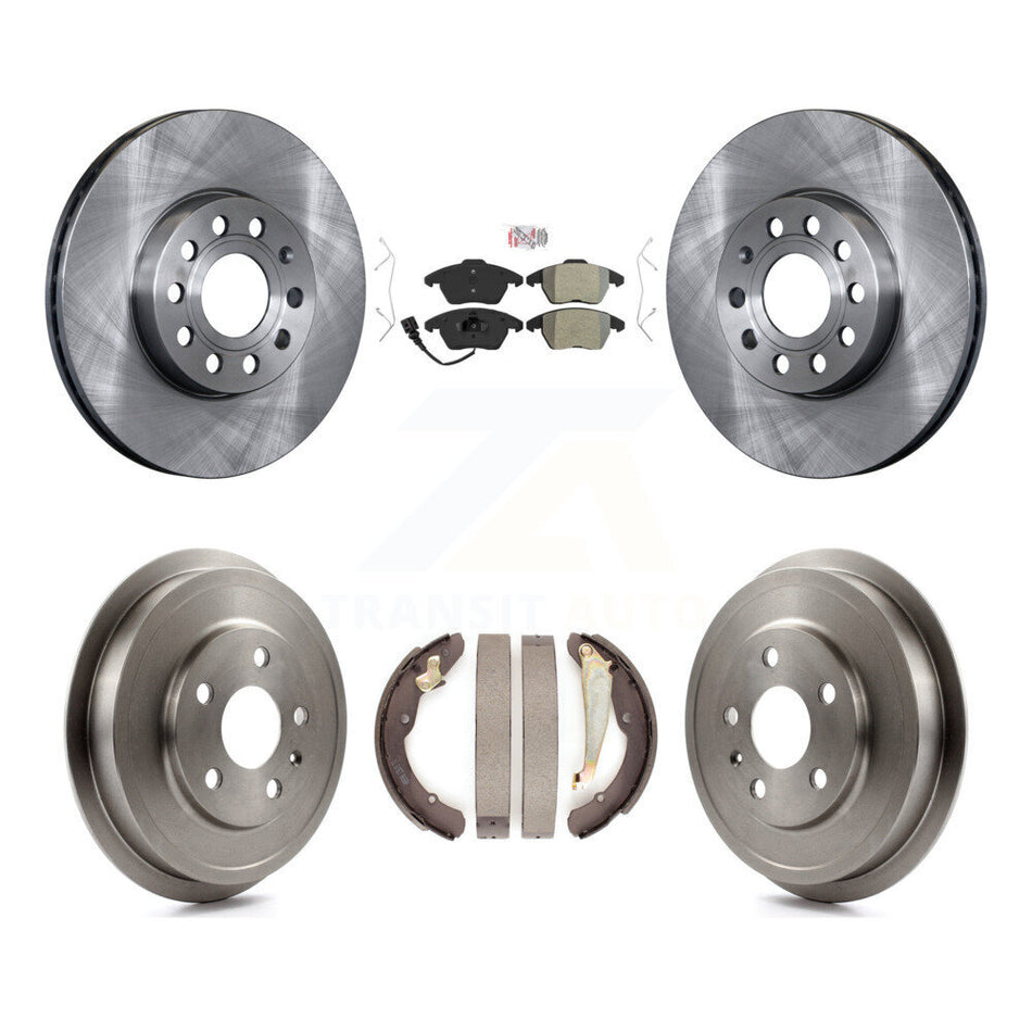 Front Rear Disc Brake Rotors Semi-Metallic Pads And Drum Kit For Volkswagen Jetta Beetle K8A-104931