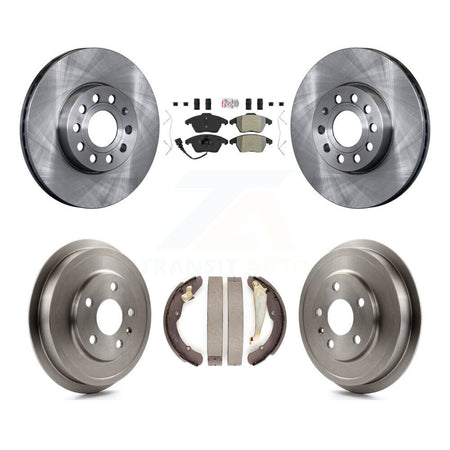 Front Rear Disc Brake Rotors Semi-Metallic Pads And Drum Kit For Volkswagen Jetta Beetle K8A-104933
