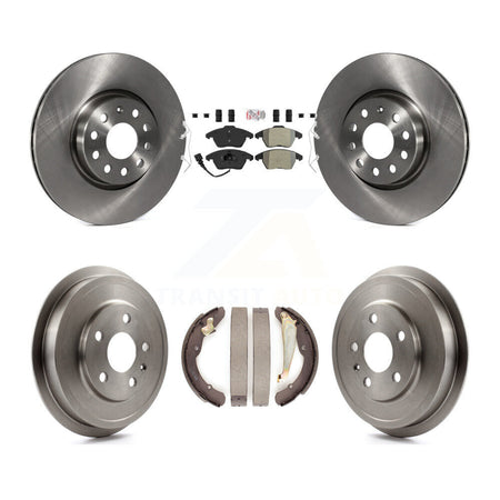 Front Rear Disc Brake Rotors Semi-Metallic Pads And Drum Kit For Volkswagen Jetta Beetle K8A-104934
