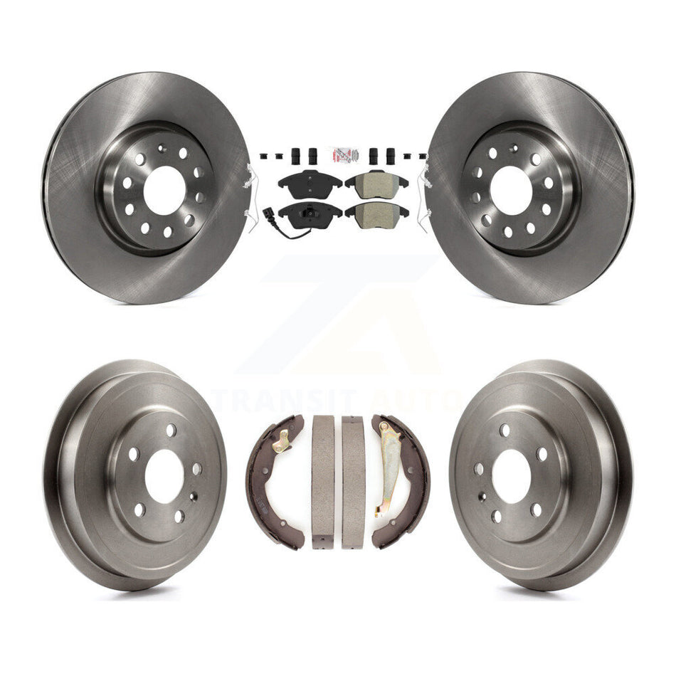 Front Rear Disc Brake Rotors Semi-Metallic Pads And Drum Kit For Volkswagen Jetta Beetle K8A-104934