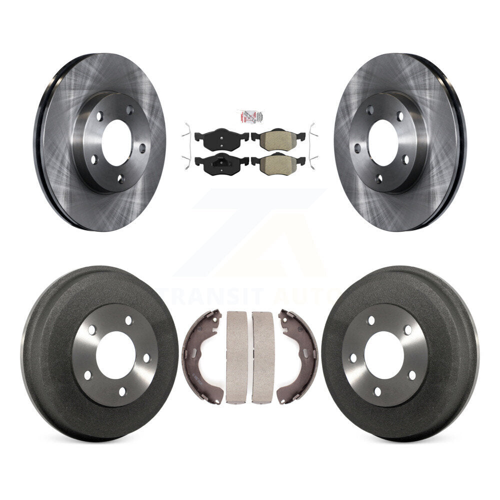Front Rear Brake Rotor Semi-Metallic Pad & Drum Kit For Ford Escape Mazda Tribute Mercury K8A-104938