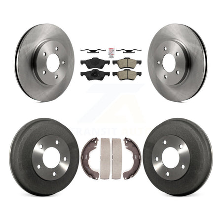 Front Rear Brake Rotor Semi-Metallic Pad & Drum Kit For Ford Escape Mazda Tribute Mercury K8A-104939