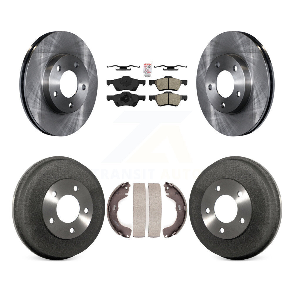 Front Rear Disc Brake Rotors Semi-Metallic Pads And Drum Kit For Mercury Mariner K8A-104940