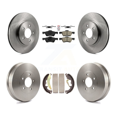 Front Rear Brake Rotor Semi-Metallic Pad & Drum Kit For Ford Escape Mazda Tribute Mercury K8A-104941
