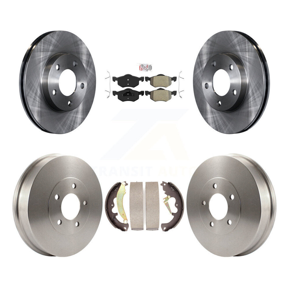 Front Rear Brake Rotors Semi-Metallic Pad & Drum Kit For 2007 Ford Escape Mercury Mariner K8A-104942