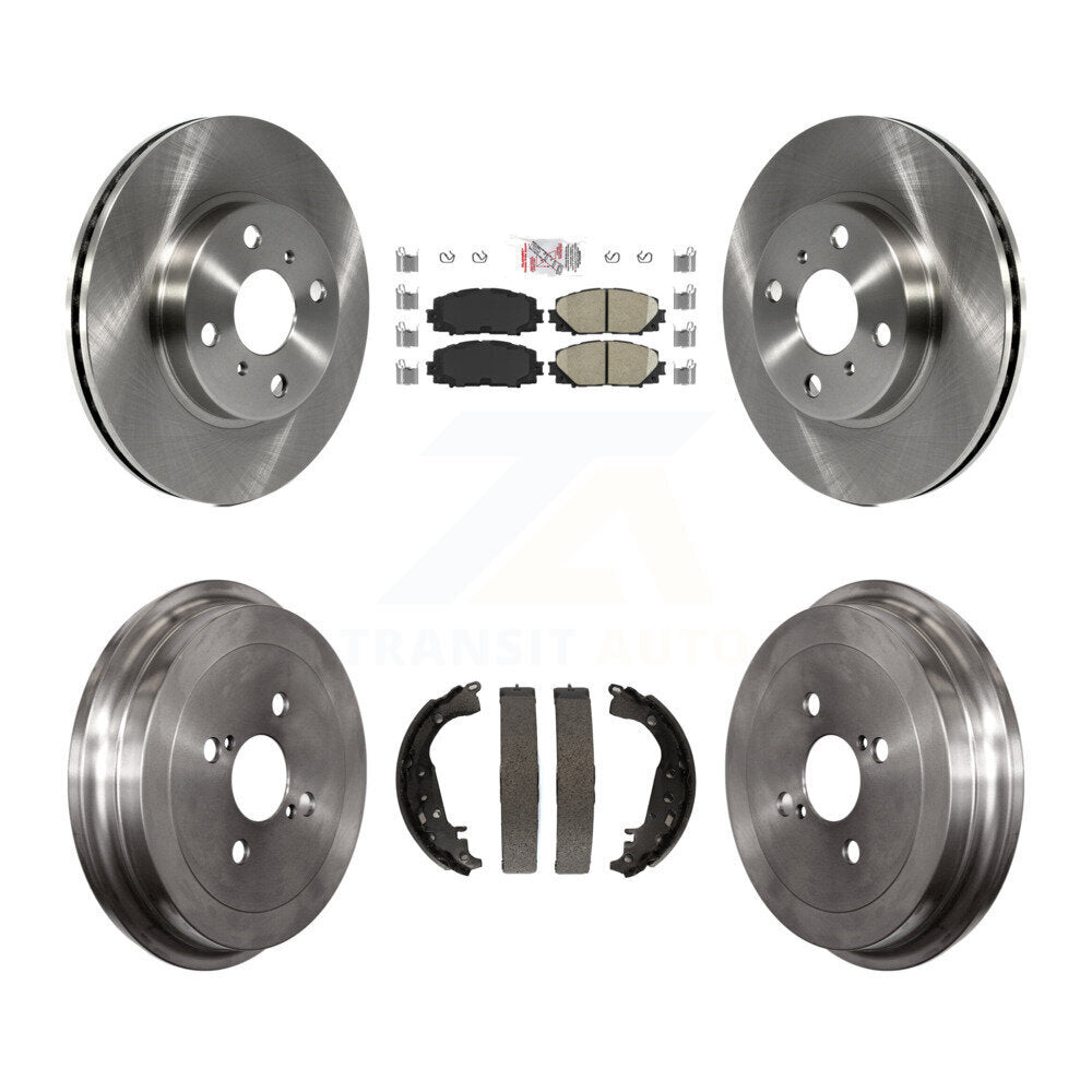 Front Rear Disc Brake Rotors Ceramic Pads And Drum Kit For Toyota Yaris K8A-104951