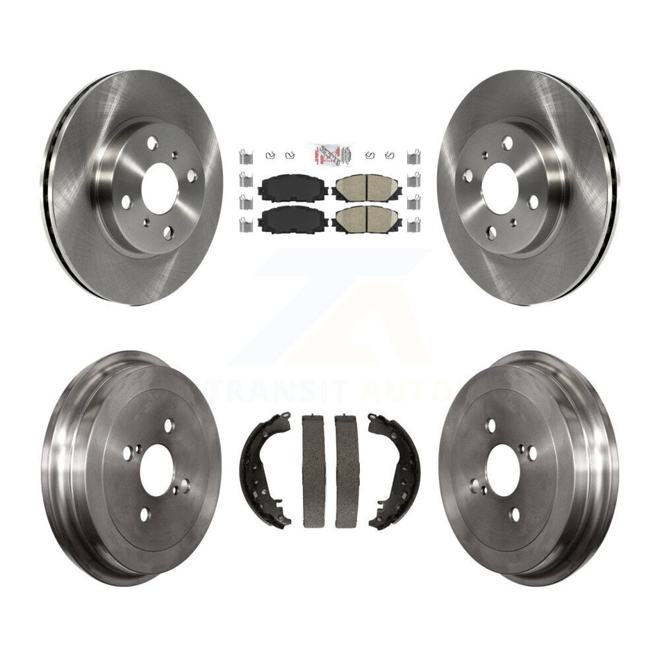 Front Rear Disc Brake Rotors Ceramic Pads And Drum Kit For Toyota Yaris K8A-104952