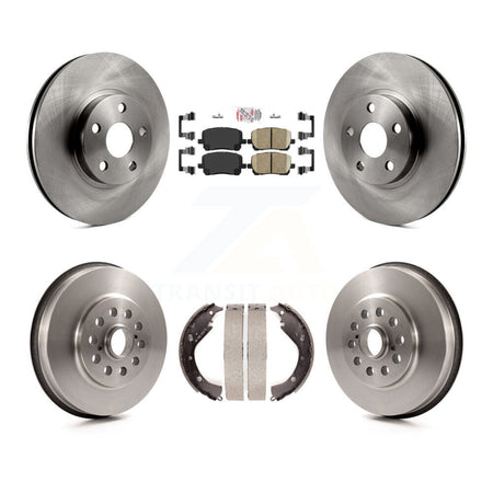 Front Rear Brake Rotors Ceramic Pad Drum Kit For 2003-2006 Toyota Matrix Pontiac Vibe AWD K8A-104956